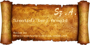 Szentpéteri Arnold névjegykártya
